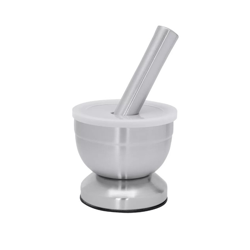 Pilão Com Socador De Inox Base Antideslizante