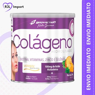 Colágeno Verisol C/ Ácido Hialurônico Silício Orgânico Biotina Coq-10 200g Bodyaction em Oferta na Shopee