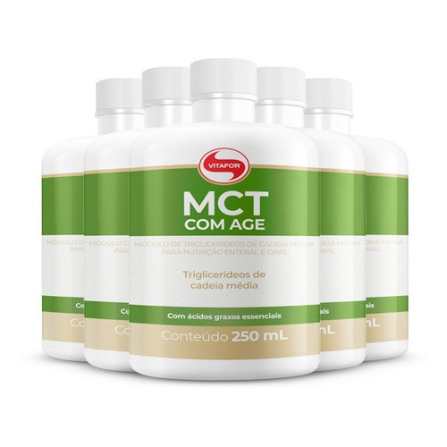 Kit 5 Mct Age Vitafor 250ml Sabor Sem Sabor