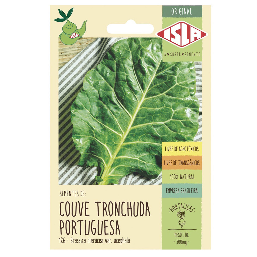 Semente de Couve Tronchuda Isla 0,5G em Oferta na Shopee