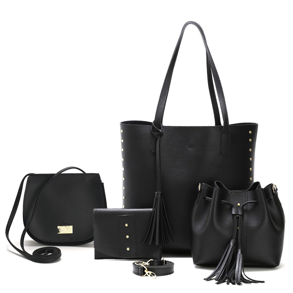 KIT 4 Bolsa Feminina Transversal Tiracolo