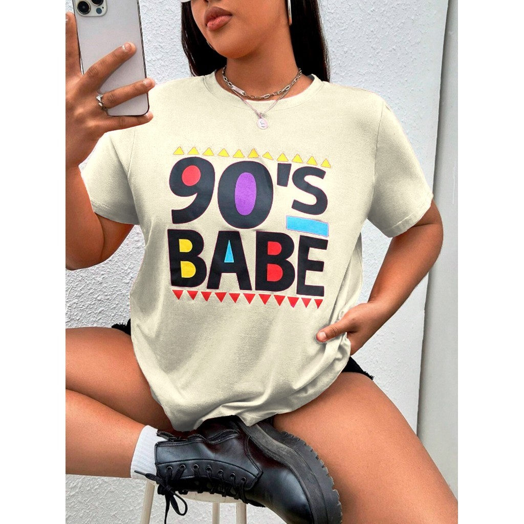 Camiseta Off White T shirt 90´s Babe Estampada Moderno Confortável Estilosa Oversized Skatista