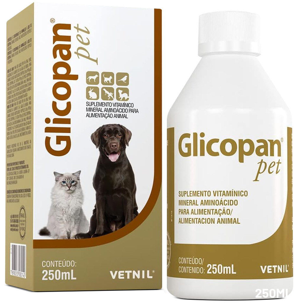 Glicopan Pet  250ml Suplementação De Vitaminas Vetnil em Oferta na Shopee