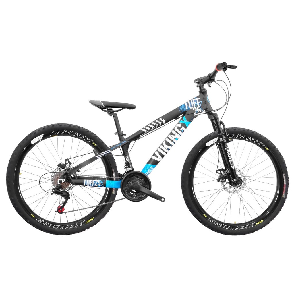 Bicicleta Aro 26 VikingX Tuff-25 3x8 24 Marchas Rapid Fire Freios Hidráulicos e Suspensão Aro 29