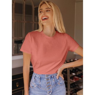 Blusa Oversized Coral Esportiva Lisa Camiseta Larga Confortável Unissex T Shirt Feminina Plus Size
