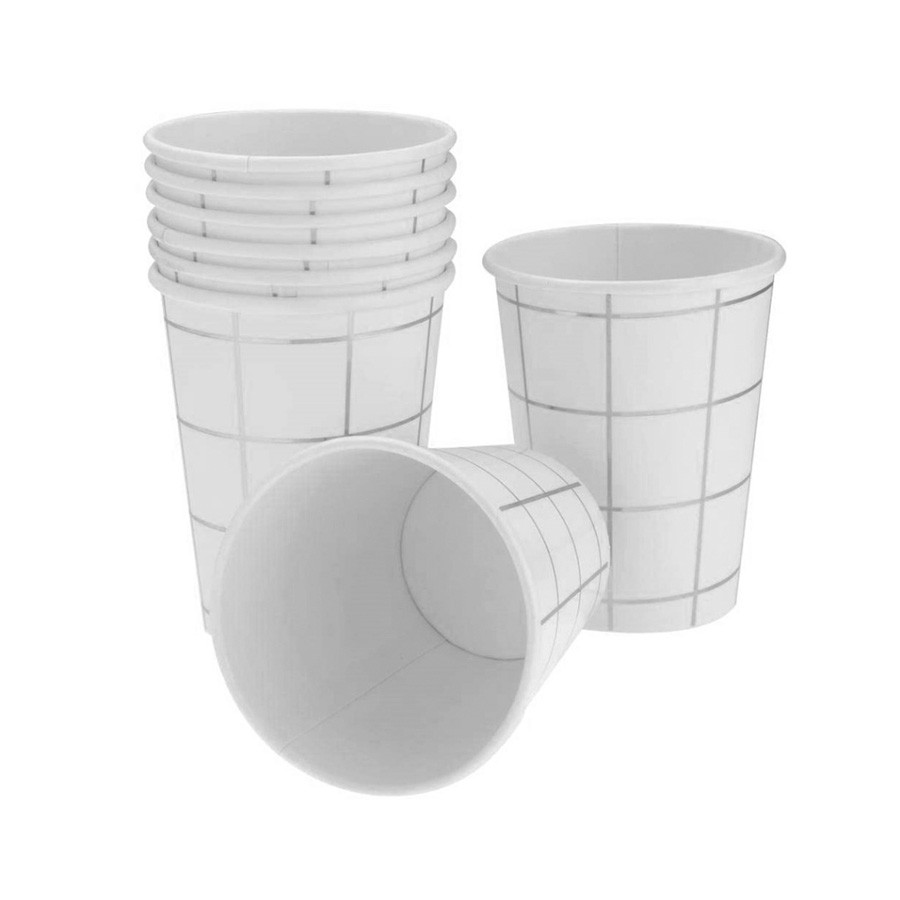 Copo de papel 270ml - Quadriculado - 10 unidades - Rizzo