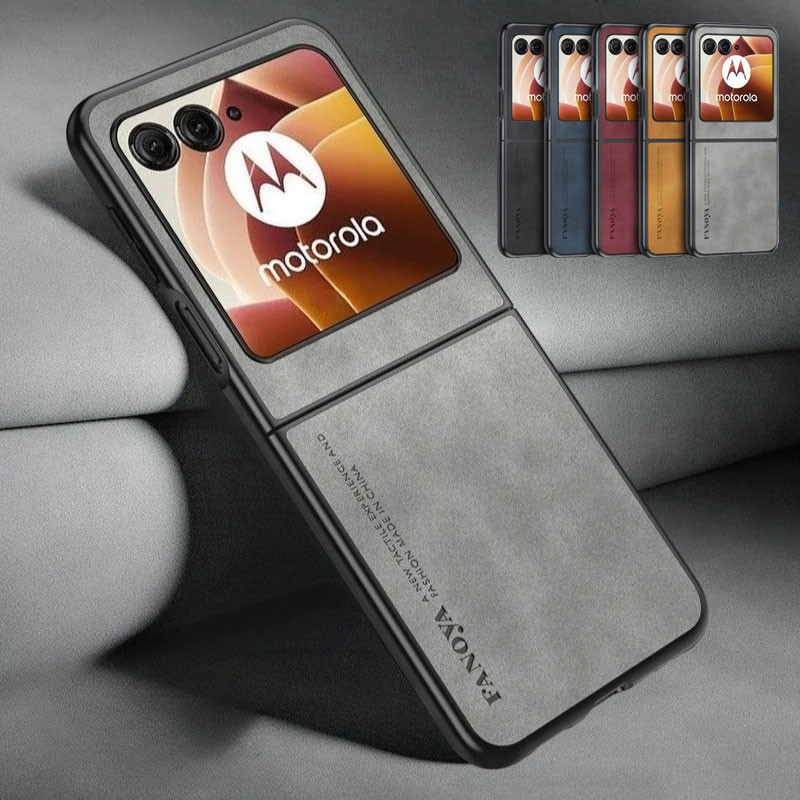 Capa Para Motorola Razr + 2024 Ultra 2025 60 50 40 Pele De Carneiro Couro PU Fos