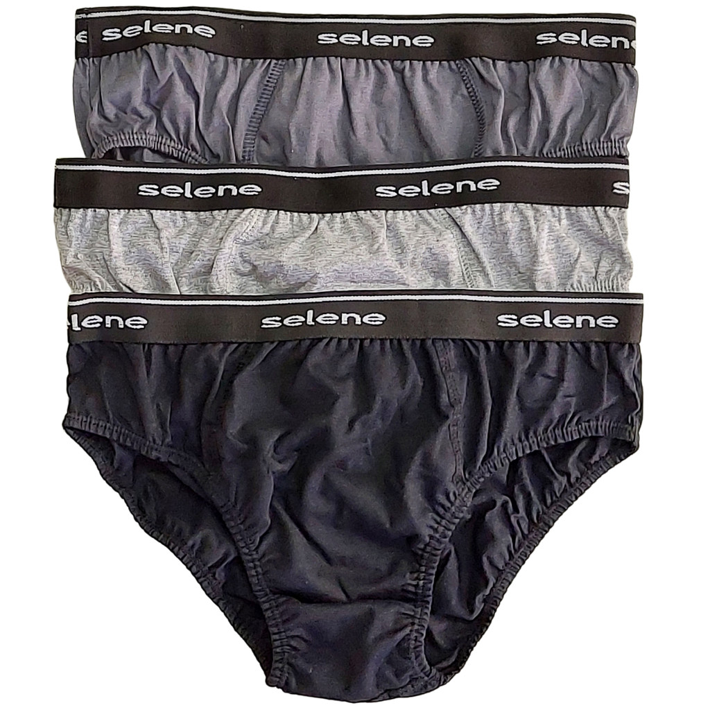 Kit 6 Cuecas Slip Adulto Algodão Selene 11900 em Oferta na Shopee