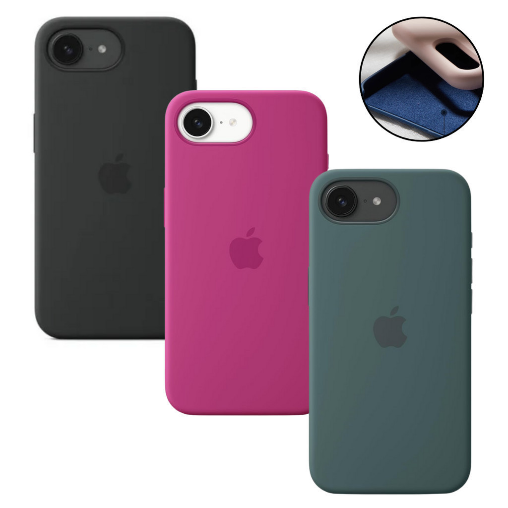 Capa Capinha Case Silicone Com Interior Aveludado Anti-Risco Para iPhone 16E 16 E - Linha Premium