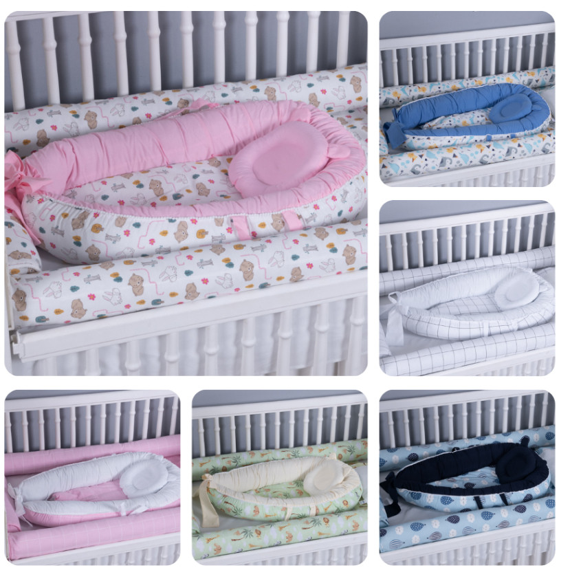 Capa de Ninho Redutor de Berço Pompom 100% Algodão Com Ziper em Oferta na Shopee