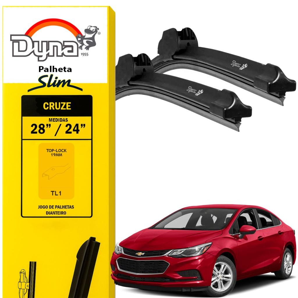 Par palheta parabrisa dianteiro Cruze 2017 em diante Original Dyna Alta Durabilidade