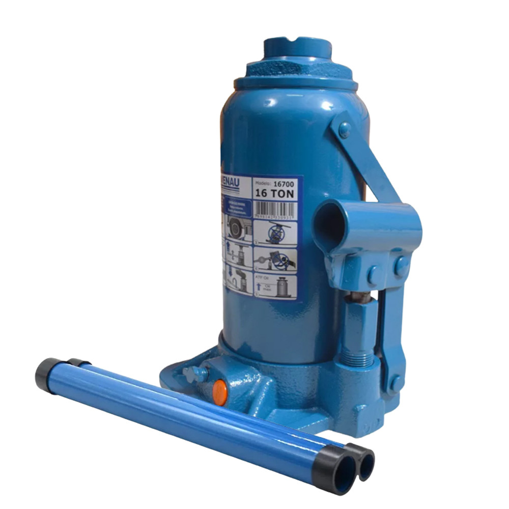 Macaco Hidráulico Tipo Garrafa 16 Toneladas com Alavanca Bovenau CJ16 - 16700 em Oferta na Shopee
