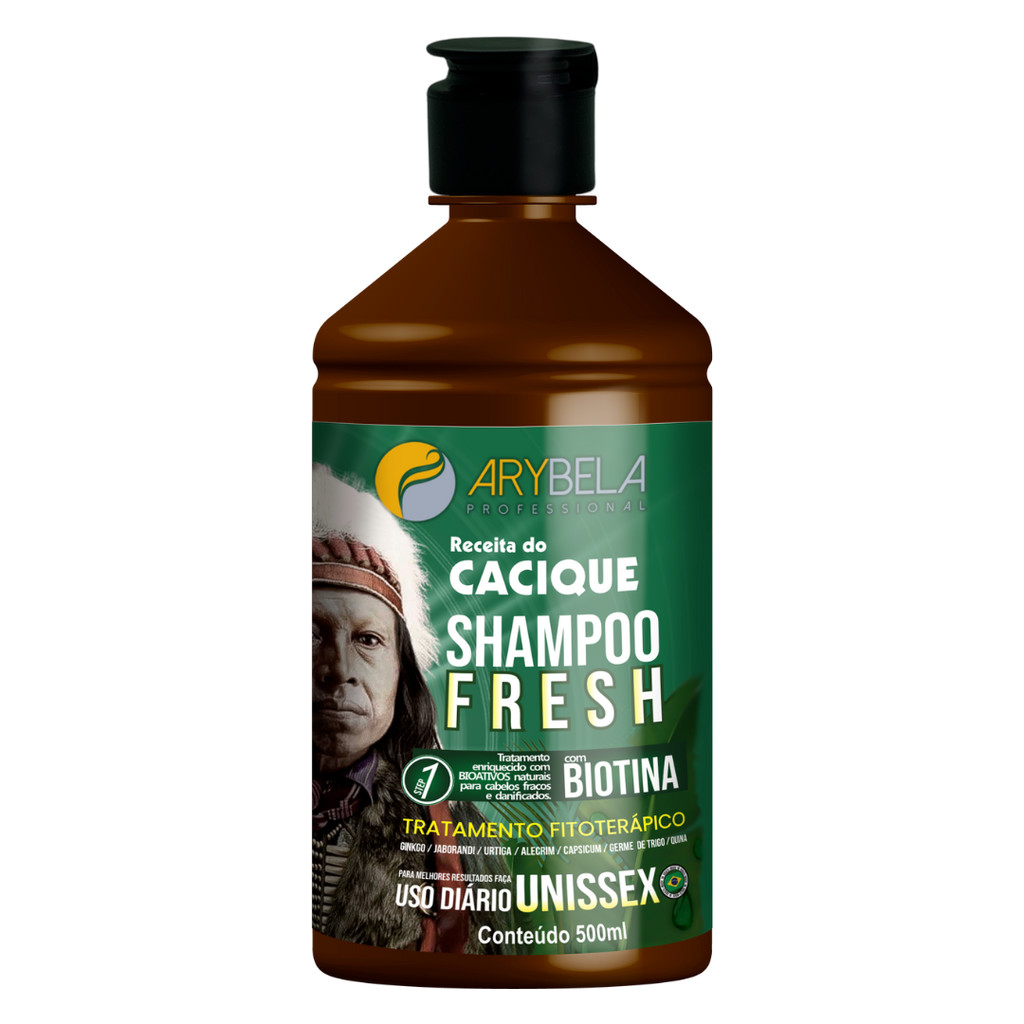 SHAMPOO ANTI QUEDA E CRESCIMENTO | RECEITA DO CACIQUE 500ML
