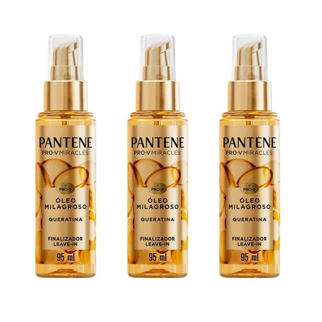 KIT C/3 ÓLEO MILAGROSO CAPILAR FINALIZADOR PANTENE 95ML em Oferta na Shopee