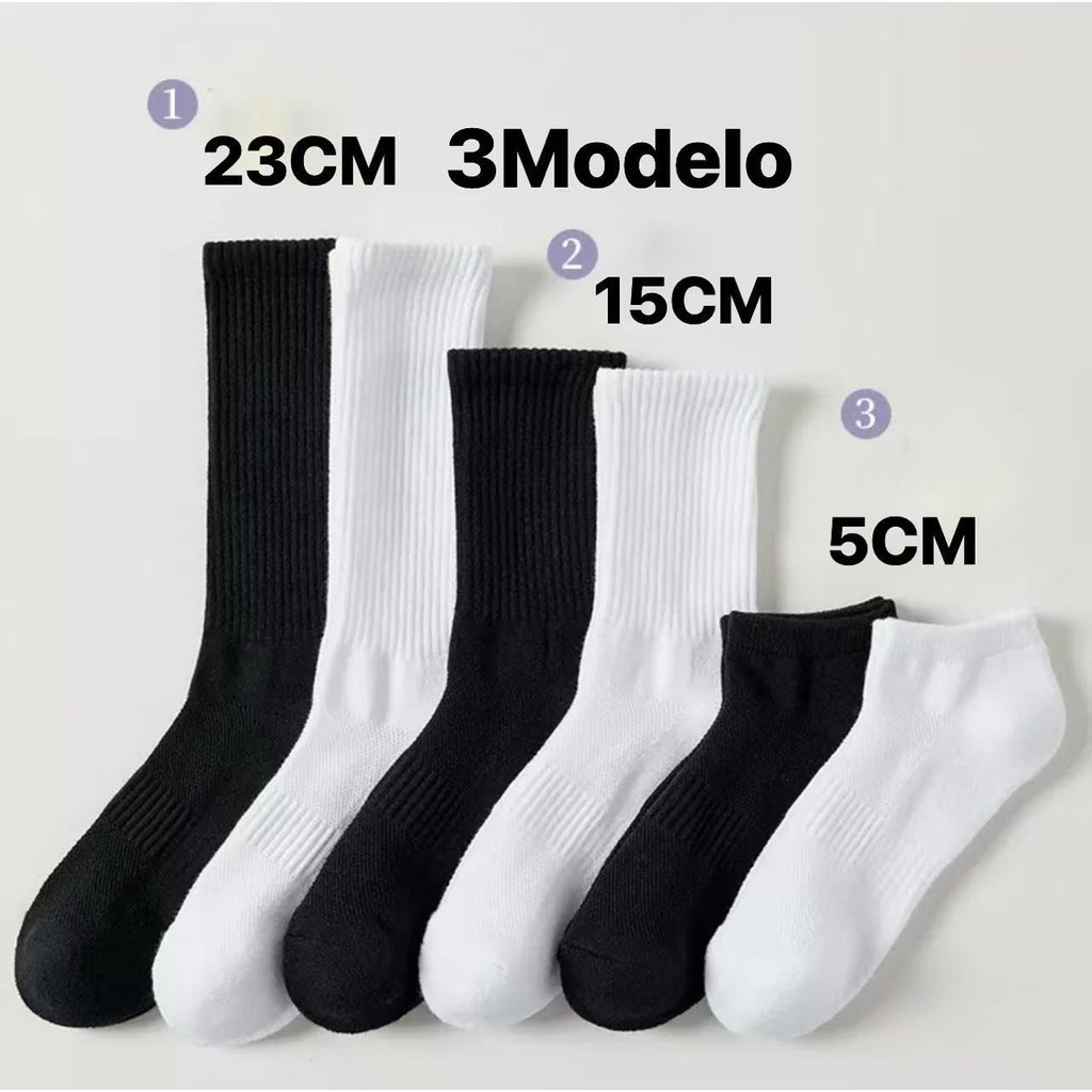 Kit 12 Pares Meia Cano Longo  terry Espesso Masculino e Feminino em Oferta na Shopee