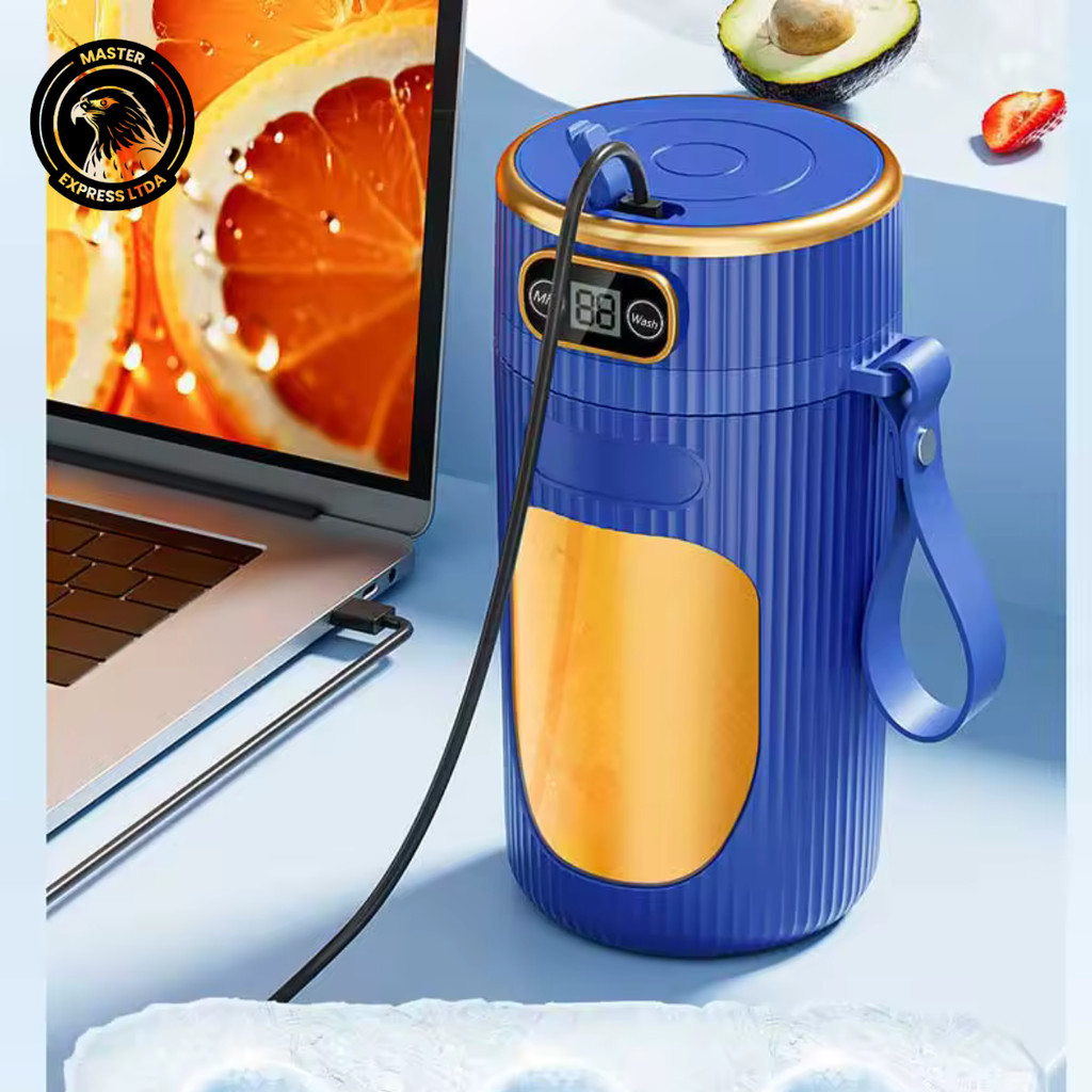 Mix Garrafa Portable 2 em 1 para Sucos e  MIX N88 Azul