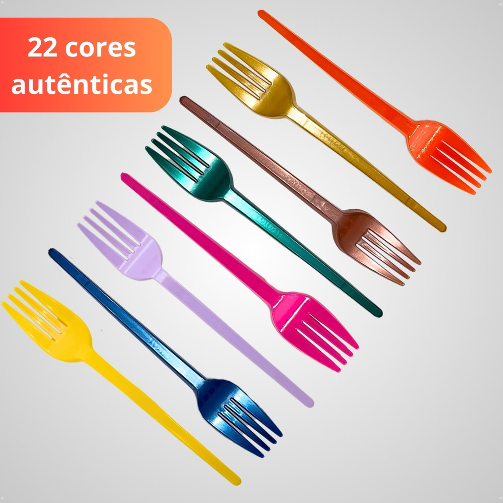 Kit Garfinhos Perolado Sobremesa Descartáveis Plástico Bolo Cor Perolizado Garfos Candy
