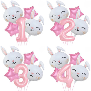 Conjunto De Balão De Margarida De Coelho 5 Unidades Com Número Rosa De 40 Polegadas Para Decoração De Festa De Aniversár em Oferta na Shopee