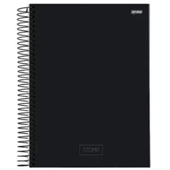CADERNO ESPIRAL UNIVERSITÁRIO STOMP PRETO — 1 MATÉRIA — 96 FOLHAS - UNITÁRIO