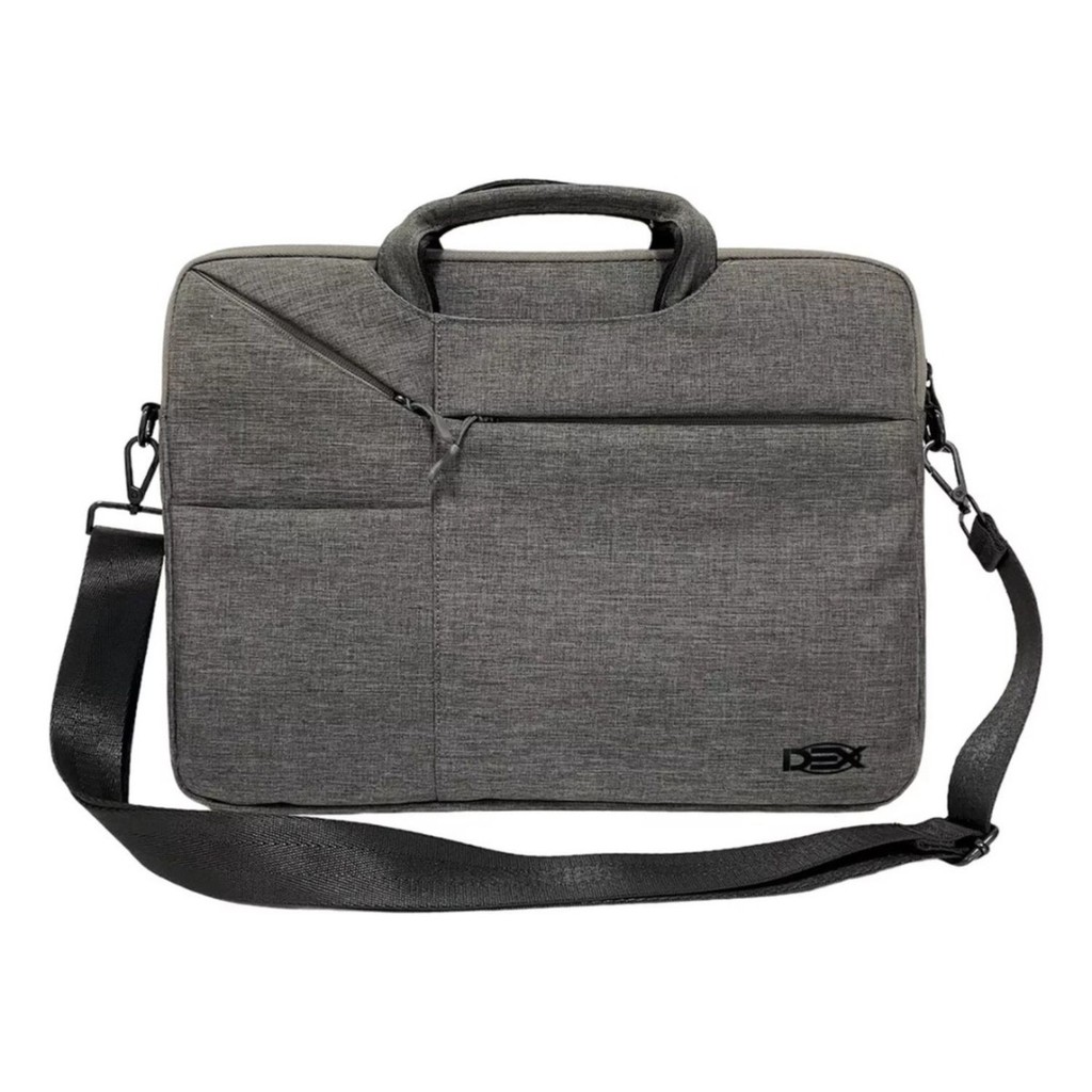 Bolsa Pasta Para Notebook Ultrabook 15,6" Polegadas Cinza Dex com Compartimentos e Alça Removível em Oferta na Shopee