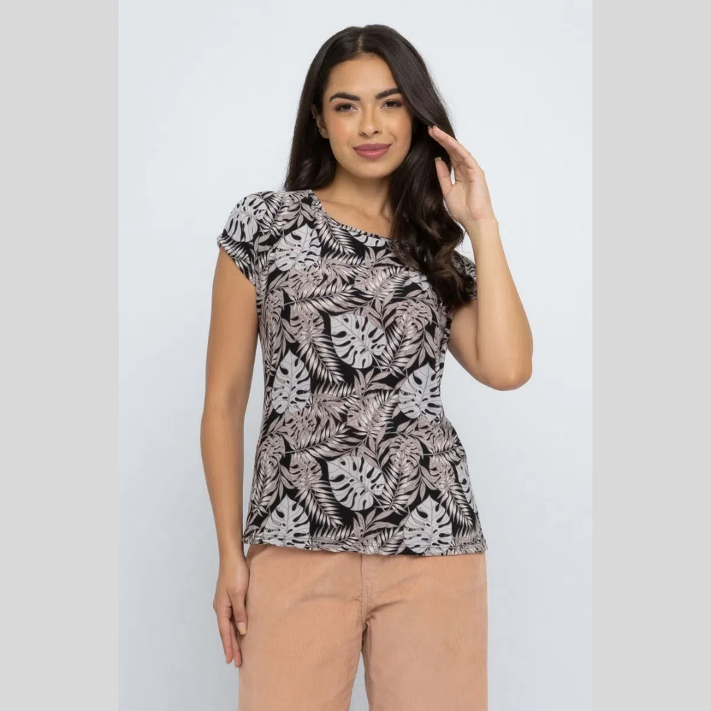 Blusa Estampada Liganete - Blusa feminina estampas variadas