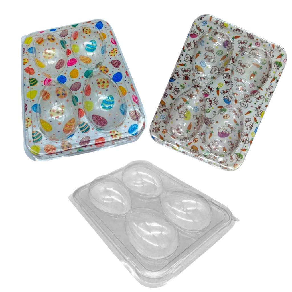 5 Bandeja Blister Para 4 Ovos De Páscoa 50g Coelho Chocolate Presente Colorido Transparente Flip em Oferta na Shopee