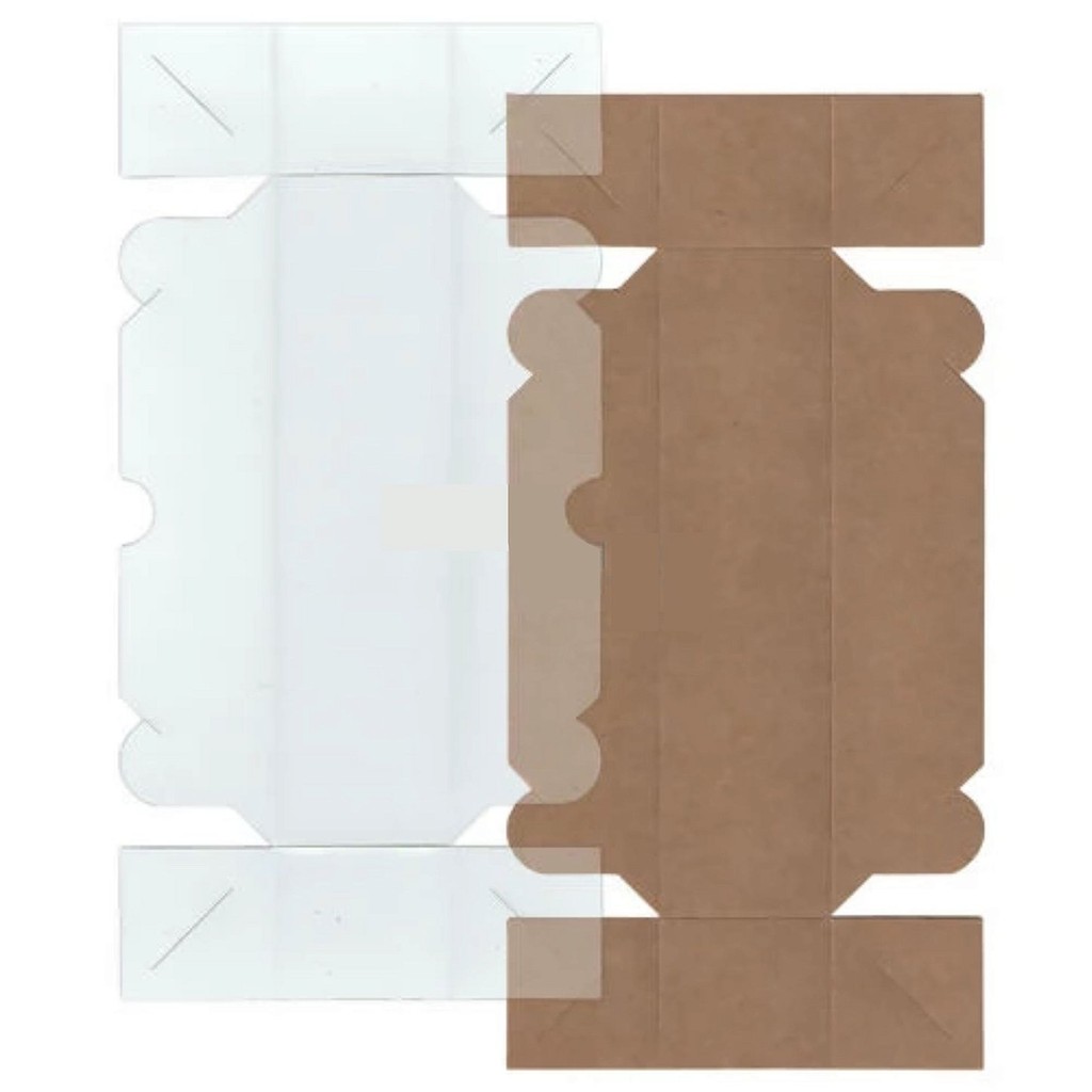 Caixa Transparente de Acetato Kraft - Ref.CH-06 - 17,5 x 4,5 x 4 - 20 unidades - CAC - Rizzo