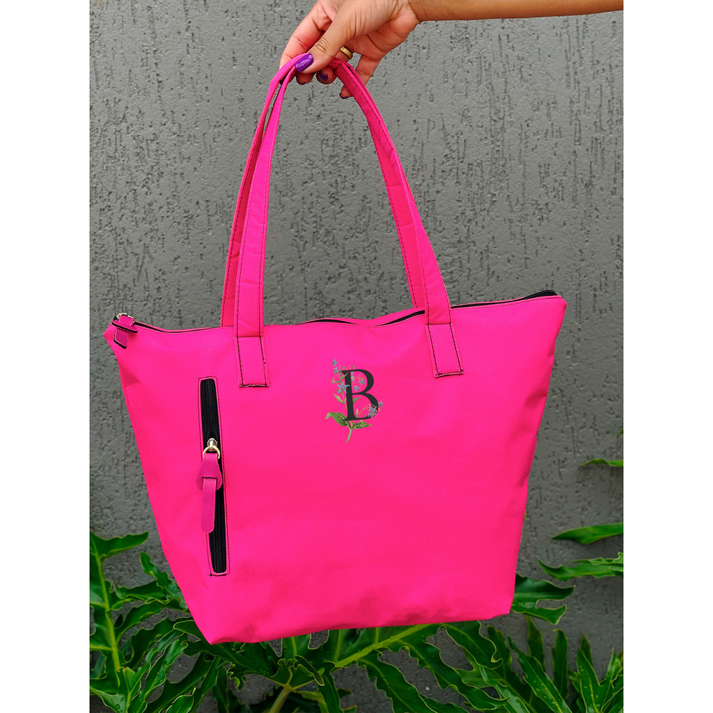 Shopper Nylon - LETRA B - Stilo Club Academia Trabalho Escolar Faculdade Viagem Masculino Feminino