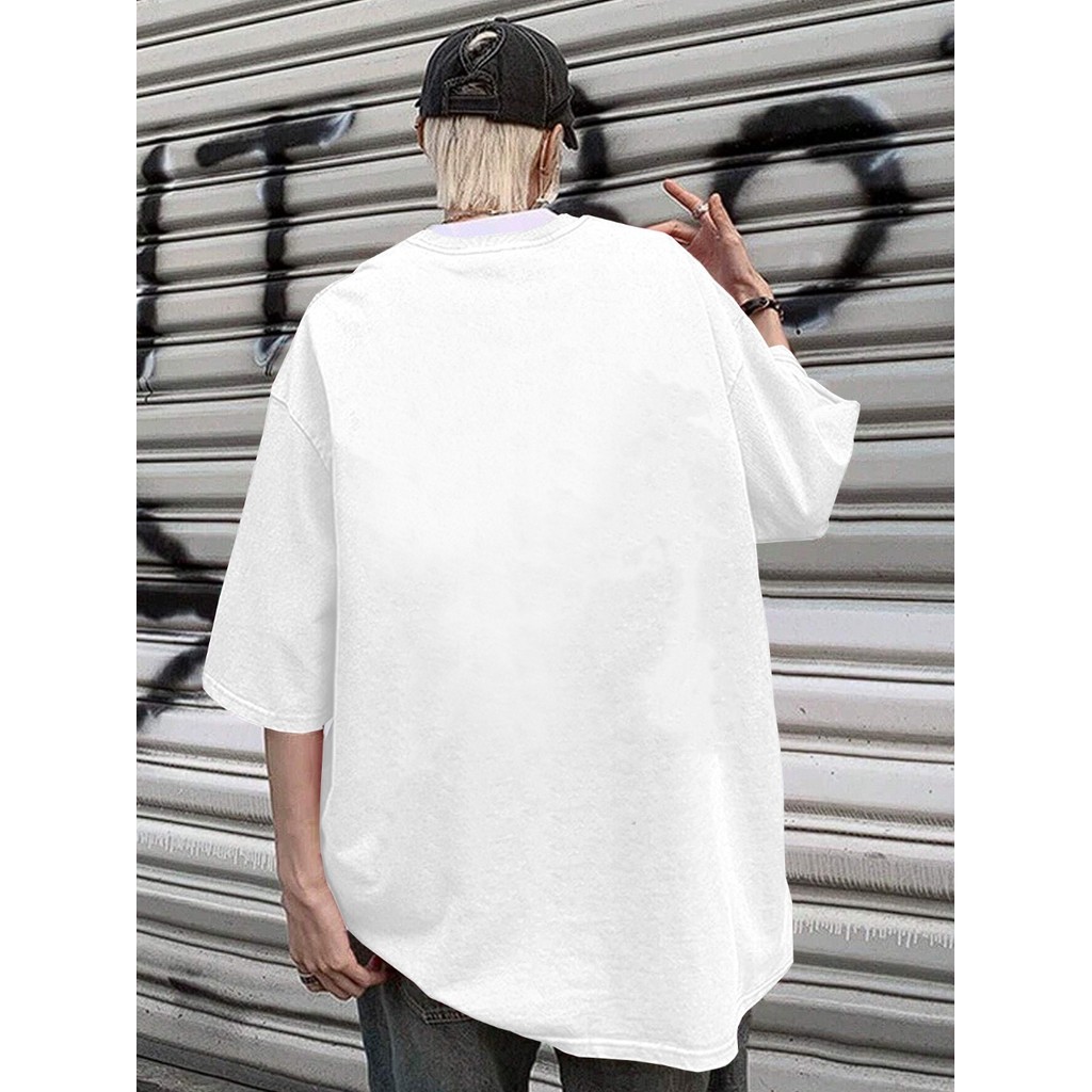 Camisa Casual Fit Branca Sem Estampa Básica Camiseta Larga Confortável Blusa Aesthetic Oversized