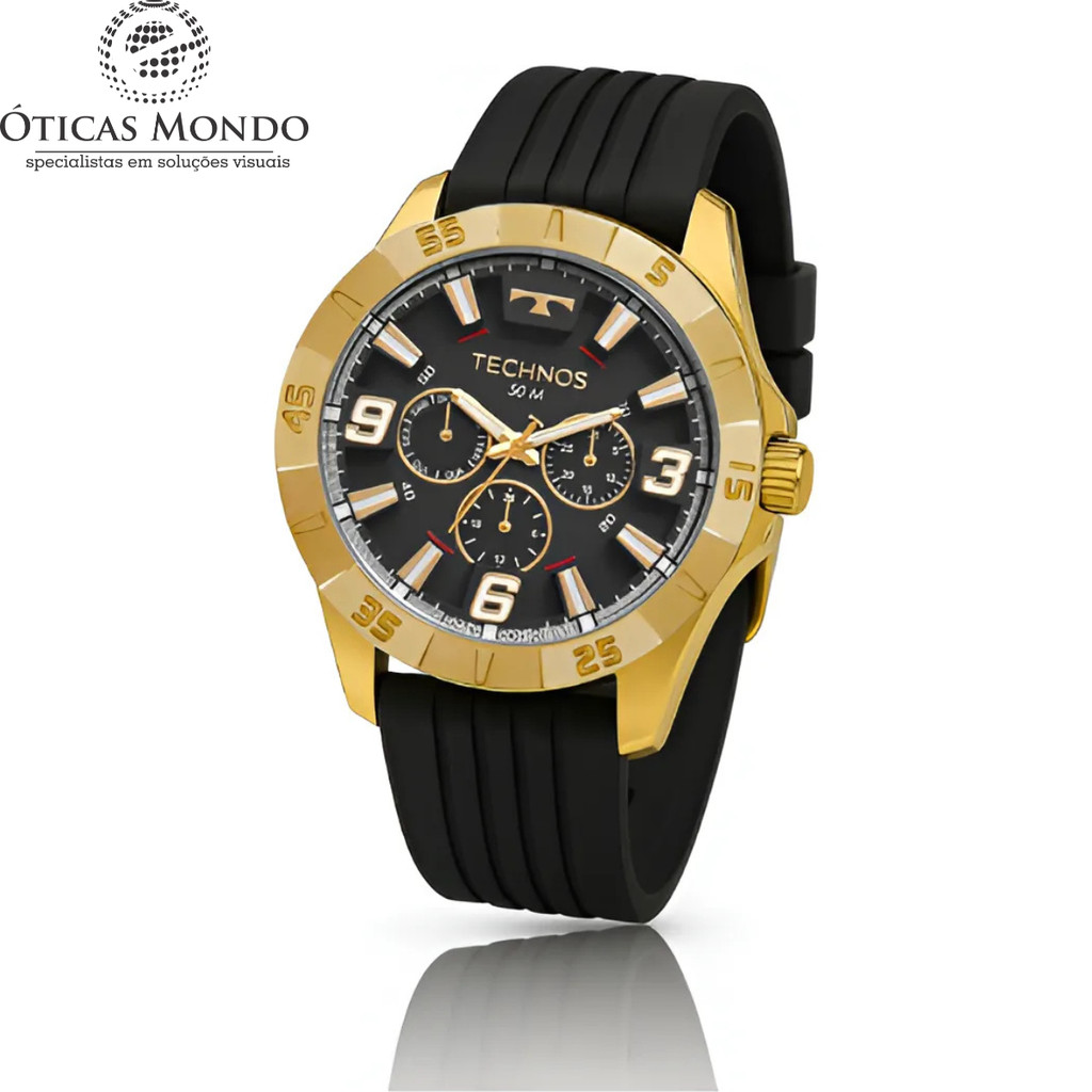 Relógio Technos Masculino Racer Dourado Analógico Original em Oferta na Shopee