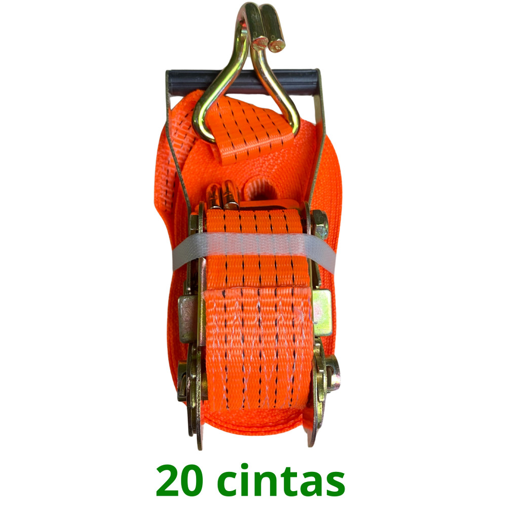 20 Cinta Catraca 5 ton 10M 5cm Amarração Carga Caminhão em Oferta na Shopee