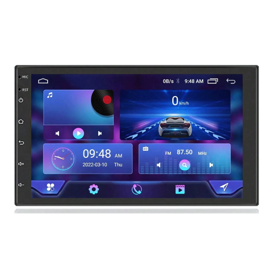 CENTRAL MULTIMÍDIA ANDROID T110 TELA 7 " 2GB 64GB CARPLAY/ANDROID AUTO