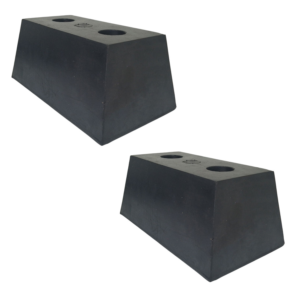Kit 2 Calços De Borracha Maciço 210x80x90mm Antivibração Impacto Borrachas Londrina