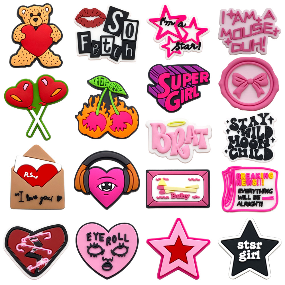 MEIDJ Encantos De Sapato 18 Decorações Estilo Y2K Acessórios De PVC Com Botão