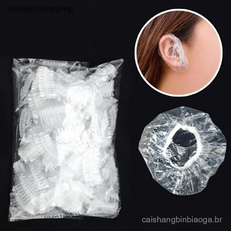 100 Peças Capa De Ouvido À Prova D'água Para Banho , Chuveiro , Salão De Beleza , Protetor , Tingimento De Cabelo , Prot em Oferta na Shopee