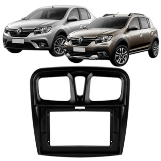 Moldura 10 Polegadas Sandero e Logan 2015 à 2024 Preta Painel Central Multimidia Expex 10rn001 Som em Oferta na Shopee