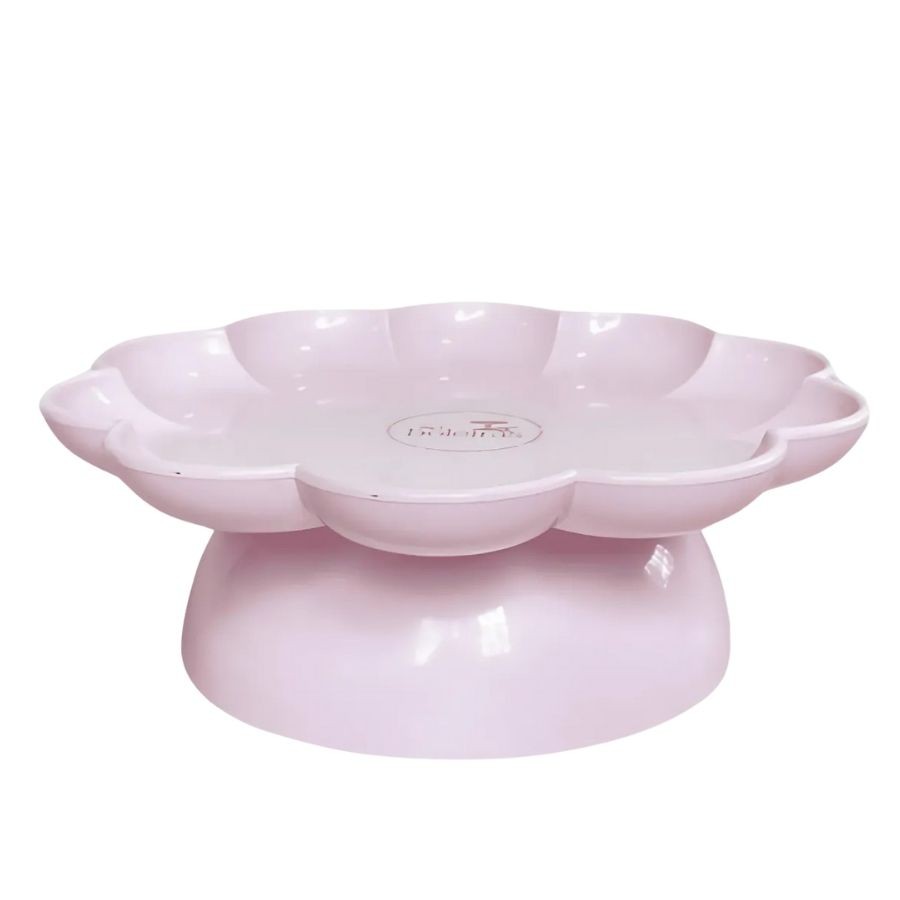 Bandeja Flower Com Pé - 205mm - Rosa Claro - 1 unidade - Só Boleiras - Rizzo em Oferta na Shopee