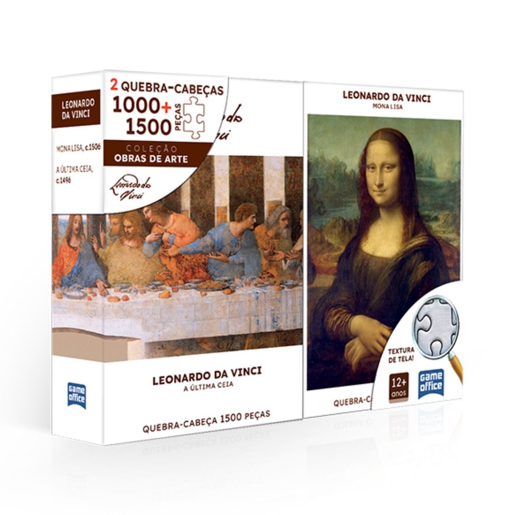 Quebra Cabeça 2 em 1 Monalisa e Última Ceia Toyster