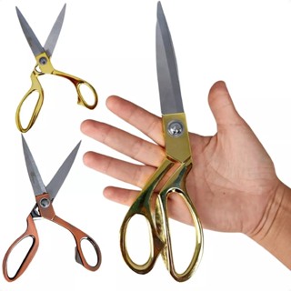 Tesoura Uso profissional dourada para costureira Tesoura Tapeceiro Forjada Alfaiate Crina envio imediato em Oferta na Shopee