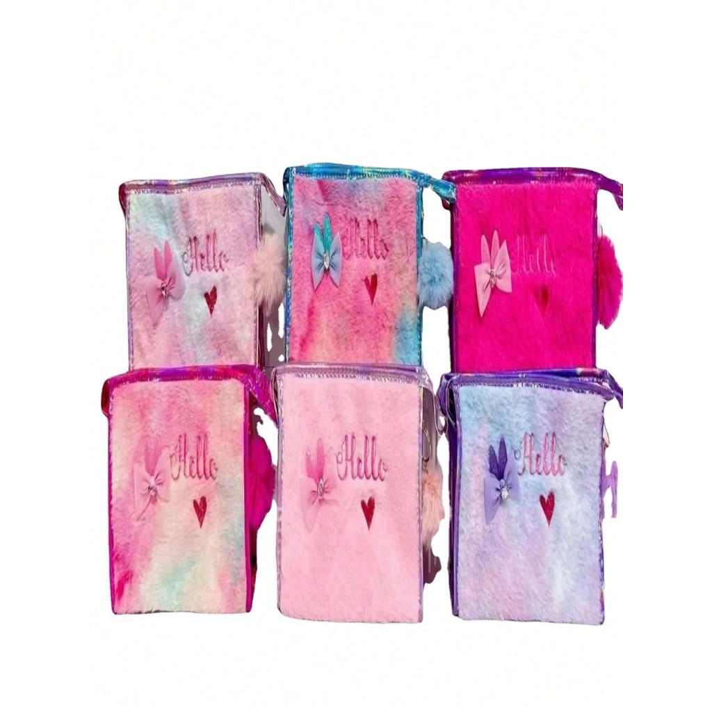 Bolsa cosmética de grande capacidade em cores aleatórias