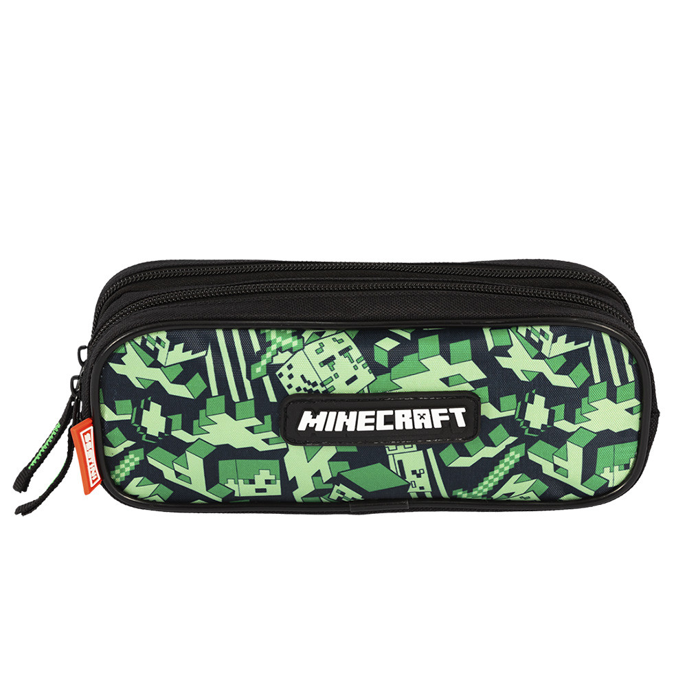 Estojo Escolar 2 Compartimentos Minecraft Camoterra Sestini - Baby & Kids Fashion