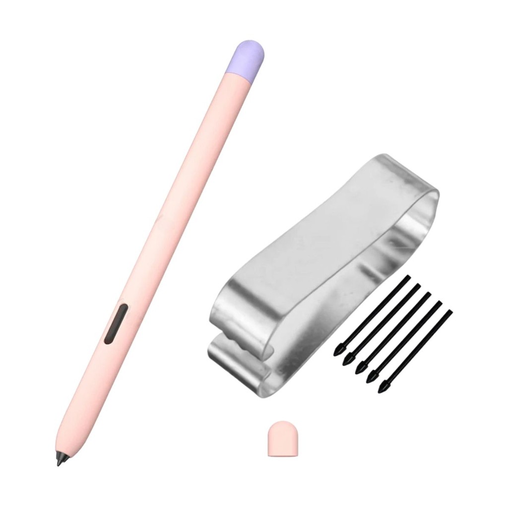Kit Capa de Silicone + Pontas de Reposição Para Caneta S Pen de Galaxy Tab S7 / 