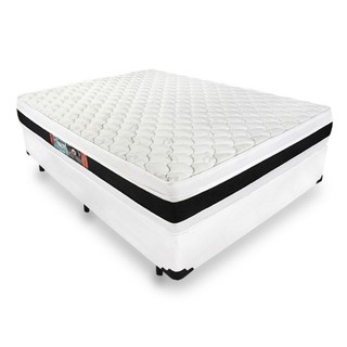 Cama Box com Colchão de Espuma D45 Castor Black White Double Face Casal 138cm