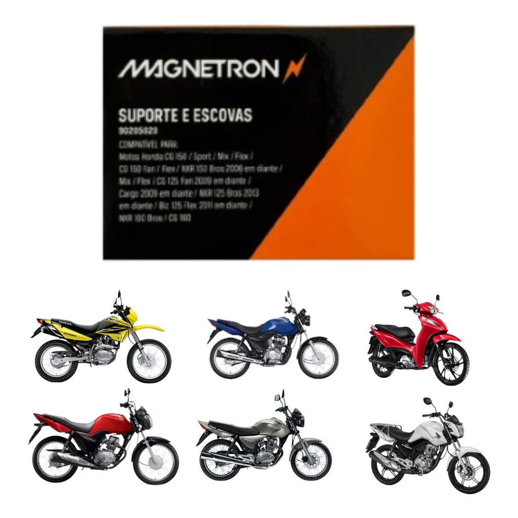 Suporte Escova Carvão CG Titan Fan Bros Biz 125 150 160 2004 a 2023 Original Magnetron em Oferta na Shopee