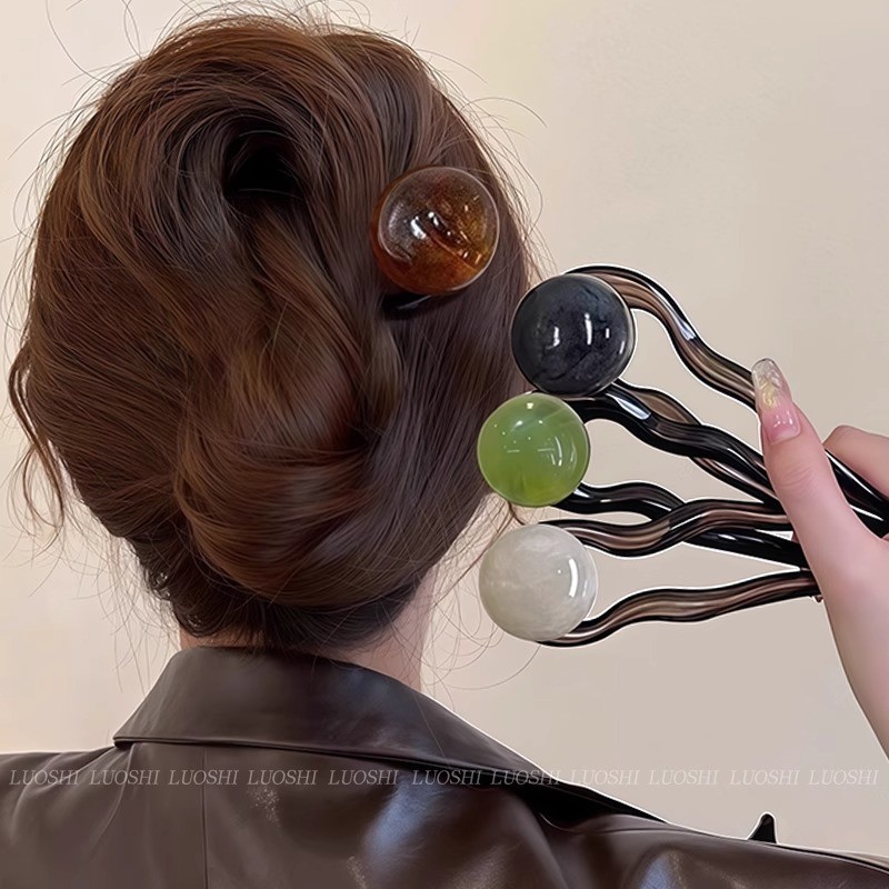 Grampo de Cabelo Retrô em Forma de U para Mulheres