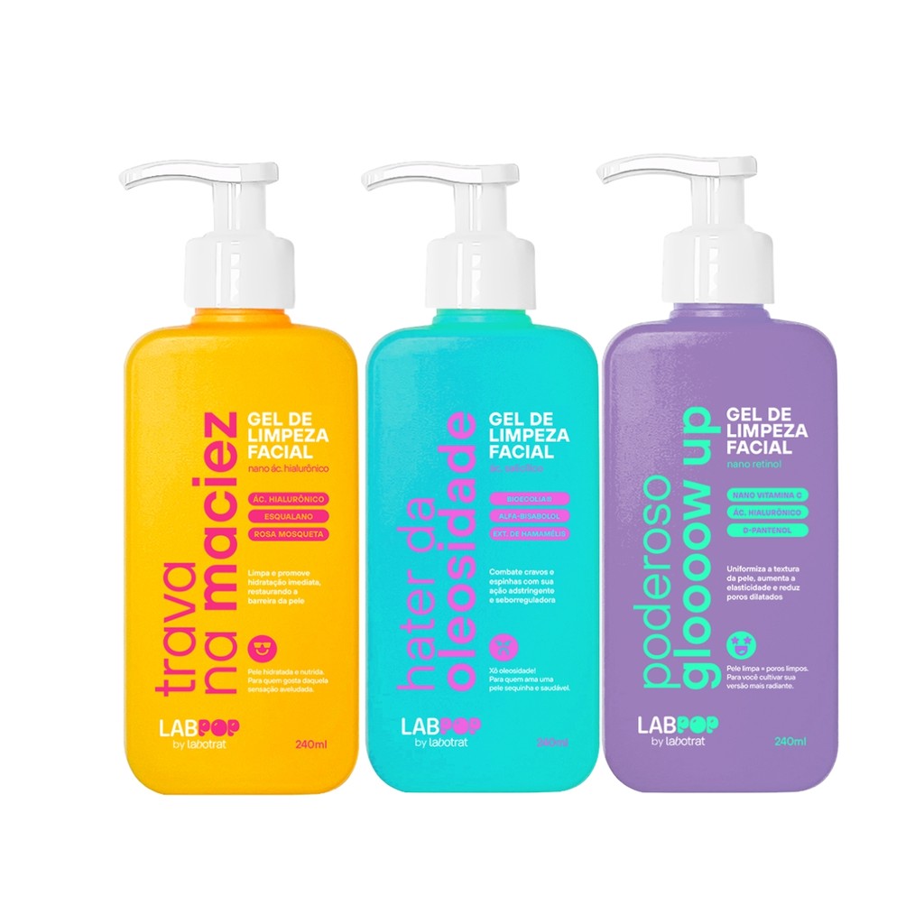 Gel De Limpeza Facial Pele Hidratada Labpop Labotrat 240ml em Oferta na Shopee
