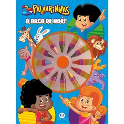 Livro De Colorir: A Arca De Noé Coleção 3 Palavrinhas, Acompanha Giz De Cera