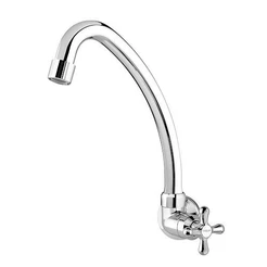 TORNEIRA COZINHA PAREDE ALTA PVC VÍQUA MARUJÁ CROMADA