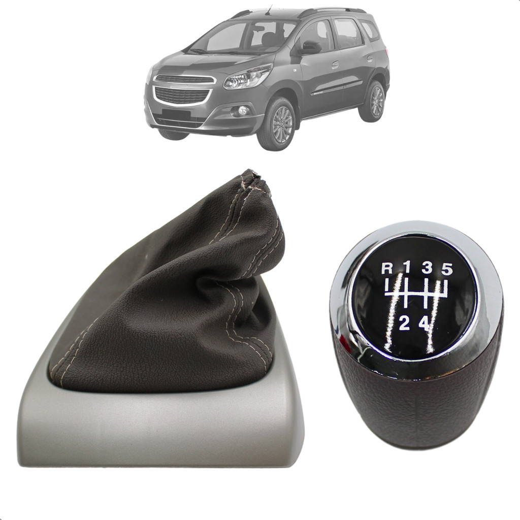 Manopla Coifa Do Câmbio Spin 2013 2014 2015 Até 2018 Cinza