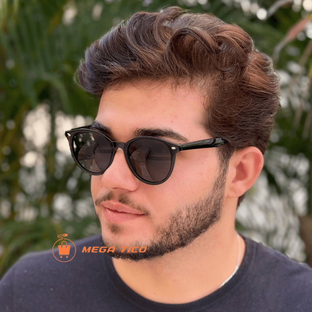 Óculos de Sol Redondo Unissex Moda conforto e Estilo com Proteção UV e Reforçado em Oferta na Shopee